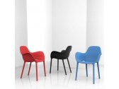 Кресло пластиковое Vondom Sabinas Basic полипропилен, стекловолокно красный Фото 8