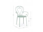 Кресло металлическое Garden Relax Etienne сталь светло-зеленый Фото 2