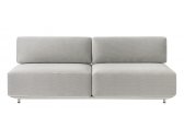 Диван двухместный без подлокотников PEDRALI Arki-Sofa сталь, алюминий, ткань белый, серый Фото 1