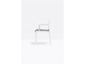 Кресло пластиковое с мягким сиденьем PEDRALI Volt стеклопластик, полипропилен, ткань белый, серый Фото 4