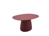 Стол обеденный ламинированный Qeeboo Cobble 135 полиэтилен, компакт-ламинат HPL индийский красный Фото 4