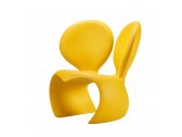 Кресло лаунж пластиковое Qeeboo Don't F**k With The Mouse полиэтилен желтый Фото 4