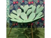 Кресло лаунж пластиковое Qeeboo Filicudi металл, полиэтилен латунь, зеленый Фото 9