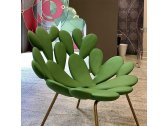 Кресло лаунж пластиковое Qeeboo Filicudi металл, полиэтилен латунь, зеленый Фото 11