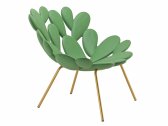 Кресло лаунж пластиковое Qeeboo Filicudi металл, полиэтилен латунь, зеленый Фото 4
