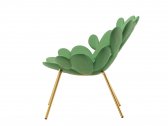 Кресло лаунж пластиковое Qeeboo Filicudi металл, полиэтилен латунь, зеленый Фото 6
