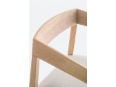 Кресло деревянное мягкое PEDRALI Sign дуб, ткань беленый дуб, светло-серый Фото 9