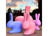 Стул пластиковый Qeeboo Rabbit полиэтилен голубой Фото 11