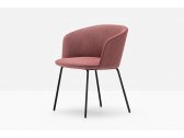 Кресло с обивкой PEDRALI Nym сталь, ткань черный, темно-розовый Фото 5