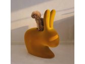 Стул пластиковый Qeeboo Rabbit Velvet Finish полиэтилен темно-золотой Фото 9