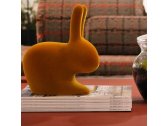 Стул пластиковый Qeeboo Rabbit Velvet Finish полиэтилен темно-золотой Фото 10