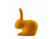Стул пластиковый Qeeboo Rabbit Velvet Finish полиэтилен темно-золотой Фото 4