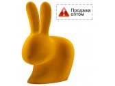 Стул пластиковый Qeeboo Rabbit Velvet Finish полиэтилен темно-золотой Фото 1