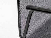 Кресло пластиковое с обивкой PEDRALI Noa сталь, ткань черный, темно-серый Фото 8