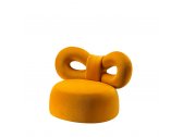 Кресло лаунж с обивкой Qeeboo Ribbon сталь, полиуретан, ткань оранжевый Фото 6