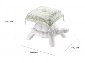 Пуф с подушкой Qeeboo Turtle Carry полиэтилен, ткань белый Фото 2