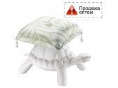 Пуф с подушкой Qeeboo Turtle Carry полиэтилен, ткань белый Фото 1