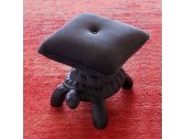 Пуф с подушкой Qeeboo Turtle Carry полиэтилен, ткань черный Фото 16