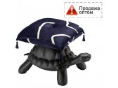 Пуф с подушкой Qeeboo Turtle Carry полиэтилен, ткань черный Фото 1