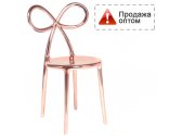 Стул пластиковый Qeeboo Ribbon Metal Finish полипропилен розовое золото Фото 1