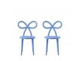 Комплект пластиковых детских стульев Qeeboo Ribbon Baby Set 2 полипропилен голубой Фото 4
