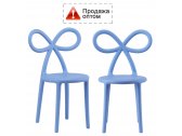Комплект пластиковых детских стульев Qeeboo Ribbon Baby Set 2 полипропилен голубой Фото 1