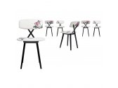 Комплект стульев с обивкой Qeeboo X Set 2 полипропилен, ткань черный, белый Фото 13