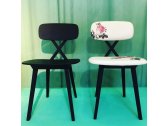 Комплект стульев с обивкой Qeeboo X Set 2 полипропилен, ткань черный, белый Фото 8