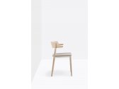 Кресло деревянное с мягким сиденьем PEDRALI Nemea алюминий, ясень, фанера, ткань беленый ясень, серый Фото 5