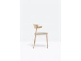 Кресло деревянное с мягким сиденьем PEDRALI Nemea алюминий, ясень, фанера, ткань беленый ясень, серый Фото 4