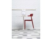 Кресло деревянное PEDRALI Nemea алюминий, ясень, фанера красный Фото 10
