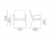 Лаунж-кресло с мягкой обивкой PEDRALI Malmo ясень, ткань беленый ясень, серый Фото 2