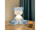 Светильник пластиковый настольный Qeeboo Teddy Boy IN полиэтилен светло-голубой Фото 4