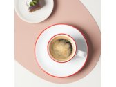 Кофейная пара для эспрессо Ancap Verona Rims фарфор красный, ободок на чашке/блюдце Фото 12