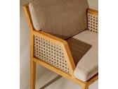 Кресло деревянное плетеное с подушками Ethimo Grand Life мореный тик, роуп, акрил натуральный тик, серый Фото 4