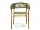 Кресло деревянное плетеное Ethimo Kilt тик, роуп натуральный тик, оливковый Фото 4