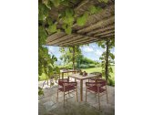 Кресло деревянное плетеное Ethimo Kilt тик, роуп натуральный тик, рубиново-винный Фото 8