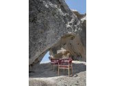Кресло деревянное плетеное Ethimo Kilt тик, роуп натуральный тик, рубиново-винный Фото 7