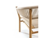 Кресло лаунж деревянное плетеное Ethimo Kilt тик, роуп натуральный тик, песочный Фото 8