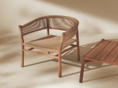 Кресло лаунж деревянное плетеное Ethimo Kilt тик, роуп натуральный тик, песочный Фото 9
