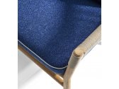 Кресло лаунж деревянное плетеное Ethimo Kilt тик, роуп натуральный тик, песочный Фото 17