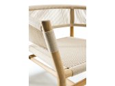 Кресло лаунж деревянное плетеное Ethimo Kilt тик, роуп натуральный тик, песочный Фото 7