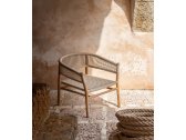 Кресло лаунж деревянное плетеное Ethimo Kilt тик, роуп натуральный тик, песочный Фото 12