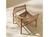 Кресло лаунж деревянное плетеное Ethimo Kilt тик, роуп натуральный тик, песочный Фото 10