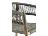 Кресло лаунж деревянное плетеное Ethimo Kilt тик, роуп мореный тик, темно-серый Фото 7