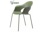 Кресло пластиковое Scab Design Lady B Go Green сталь, технополимер оливковый Фото 1