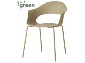 Кресло пластиковое Scab Design Lady B Go Green сталь, технополимер тортора Фото 1