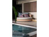 Лаунж-диван плетеный RosaDesign Manhattan алюминий, роуп, ткань антрацит, розовый, серый Фото 4