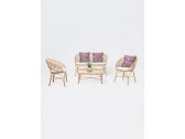 Комплект плетеной лаунж мебели RosaDesign Coconut алюминий, искусственный ротанг, ткань натуральный, белый Фото 3