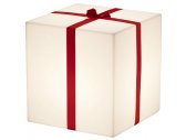 Светильник пластиковый Куб SLIDE Merry Cubo 40 Lighting полиэтилен, атлас белый, красный Фото 1